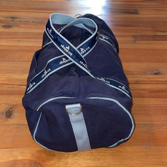 Birddogs Navy Blue Cotton Canvas Gym Duffle Bag 16x11 Preppy Travel - Picture 5 of 11